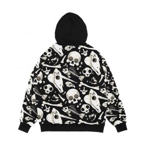 Alternative view of Black Skulls And Bones Wunderkammer Men's All-Over-Print Hoodie