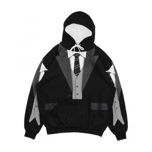 Black Suit Tie And Vest Men's All-Over-Print Hoodie