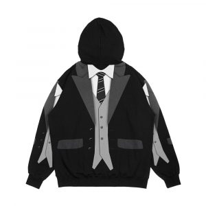 Alternative view of Black Suit Tie And Vest Men's All-Over-Print Hoodie