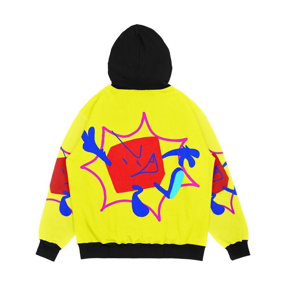 Blocky Bfb Eyestrainy Colours Men's All-Over-Print Hoodie - Image 2