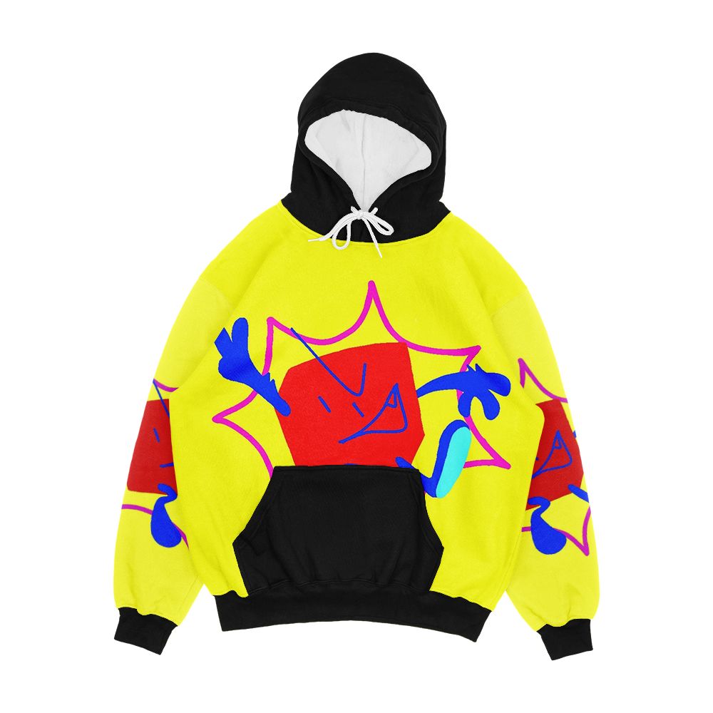 Blocky Bfb Eyestrainy Colours Men's All-Over-Print Hoodie