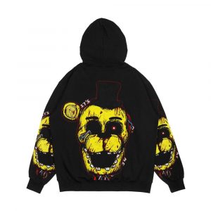 Alternative view of Bloody Golden Freddy Fnaf Men's All-Over-Print Hoodie