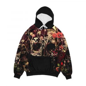 Bloom Skull Men's All-Over-Print Hoodie