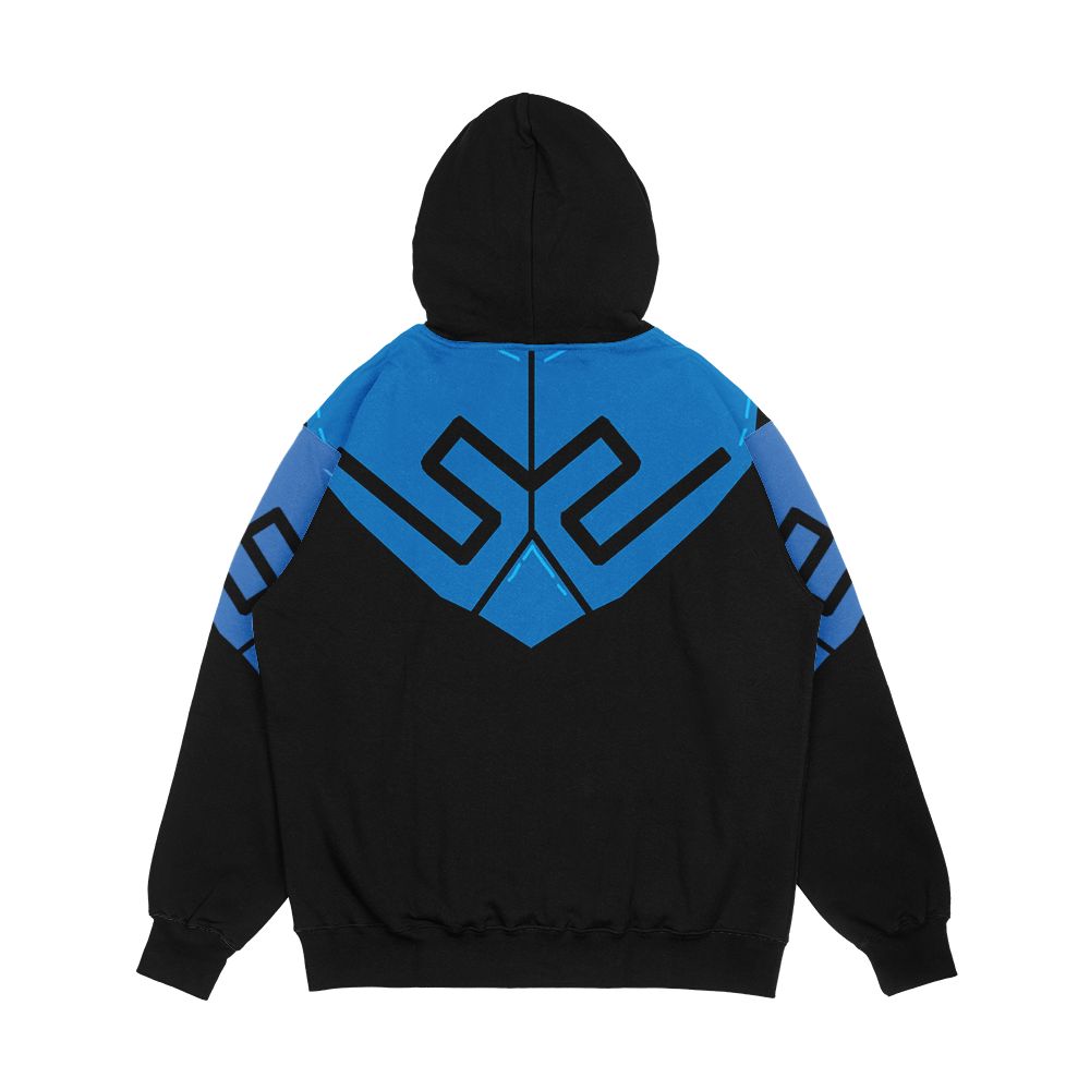 Blue Beetle Armor Men's All-Over-Print Hoodie - Image 2