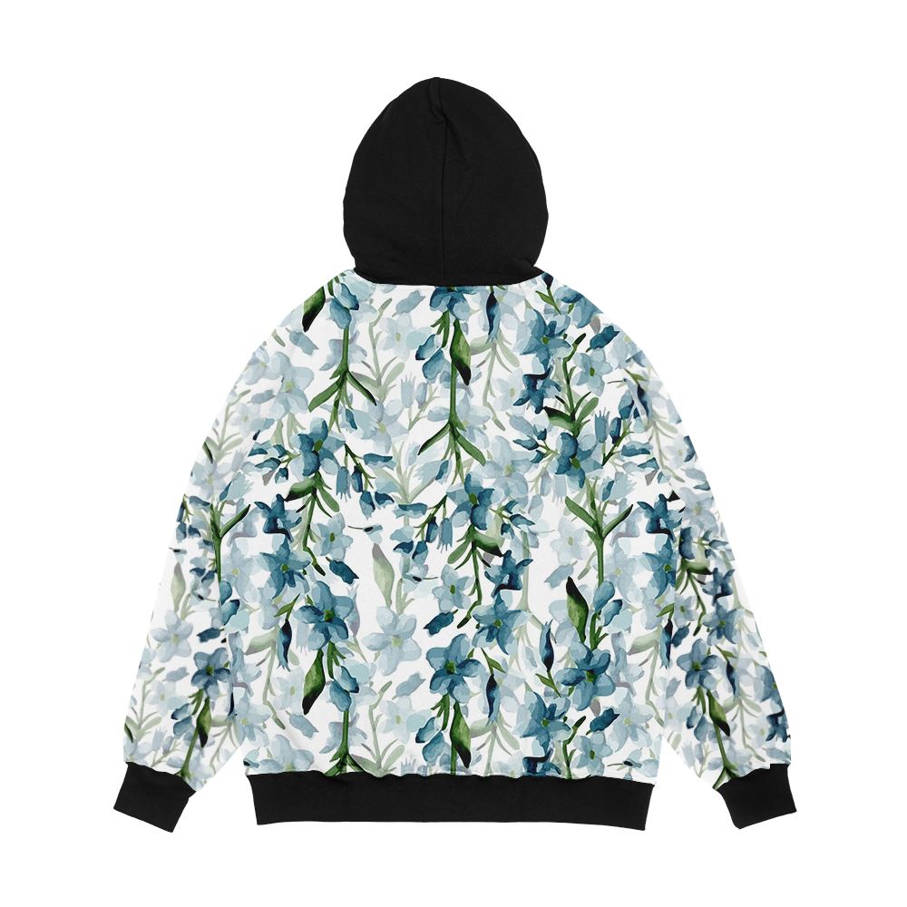 Blue Branches Men's All-Over-Print Hoodie - Image 2