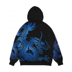 Alternative view of Blue Chinese Dragon Men's All-Over-Print Hoodie