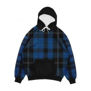 Blue Clan Ramsay Hunting Tartan Plaid Pattern Men's All-Over-Print Hoodie