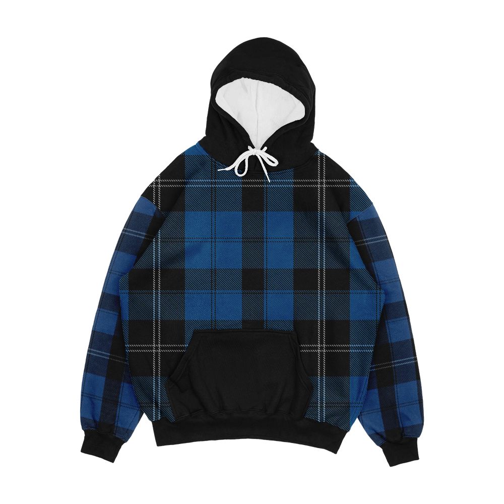 Blue Clan Ramsay Hunting Tartan Plaid Pattern Men's All-Over-Print Hoodie