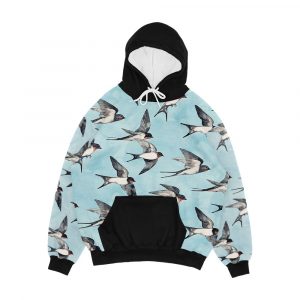 Blue Sky Swallow Flight Men's All-Over-Print Hoodie