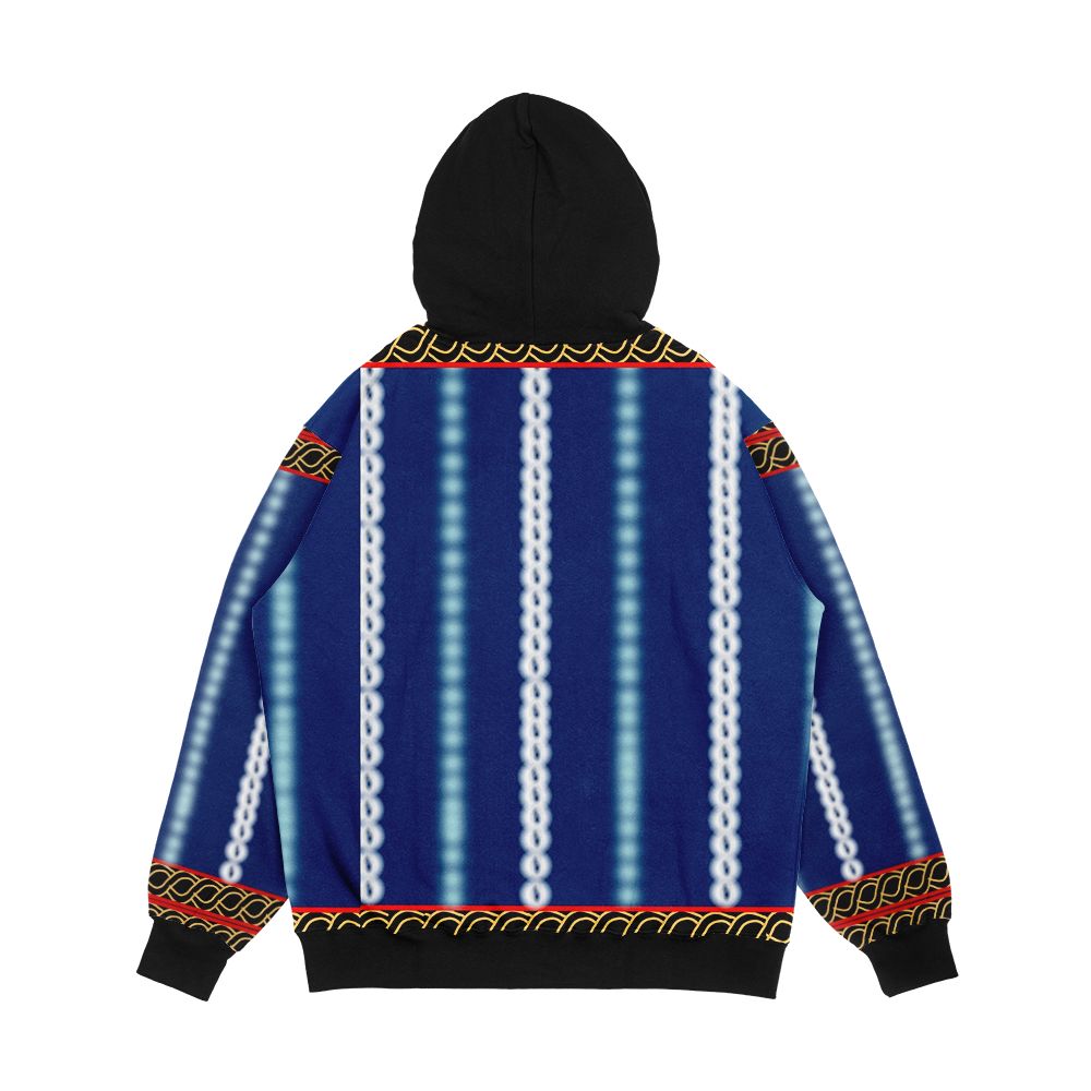 Blue Toghu Kom Cameroon Men's All-Over-Print Hoodie - Image 2