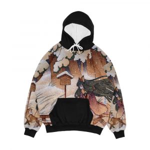 Blustery Kitsune Yokai Teakitsune Men's All-Over-Print Hoodie