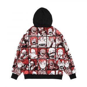 Alternative view of Bnha Kirishima Collage Color Version Men's All-Over-Print Hoodie