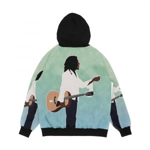 Alternative view of Bob Marley Men's All-Over-Print Hoodie