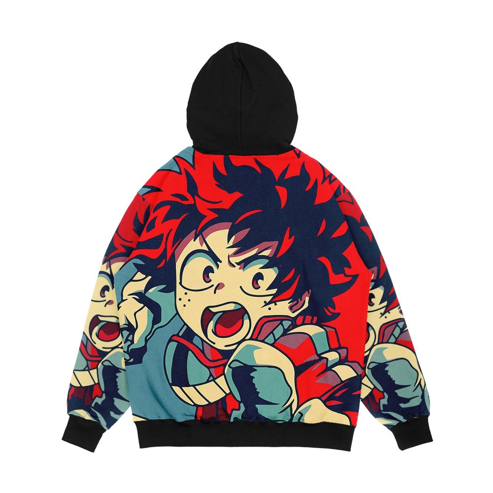 Boku No Hero Academia Midoriya Men's All-Over-Print Hoodie - Image 2