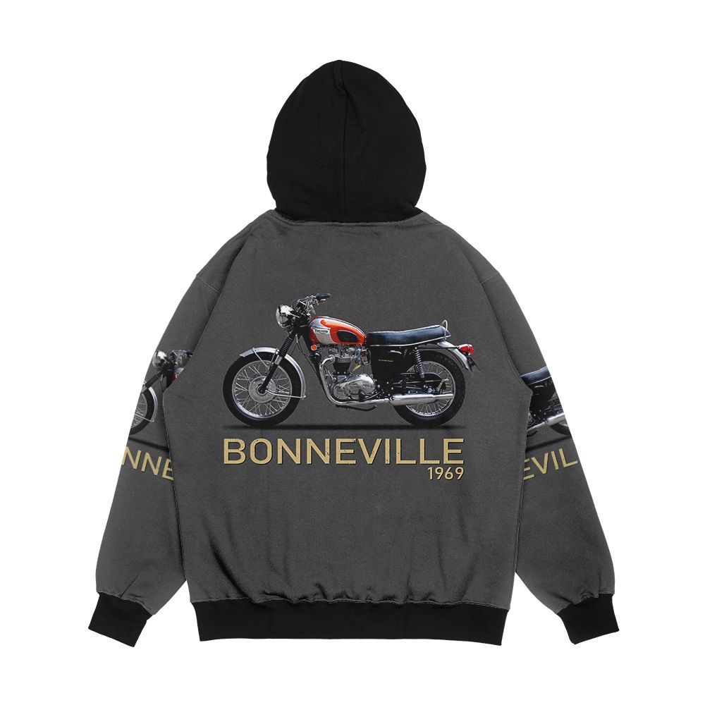 Bonneville T120 1969 Men's All-Over-Print Hoodie - Image 2