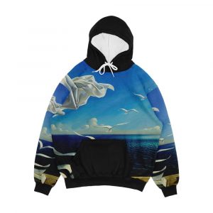 Book To Birds Vintage Fantasy Surreal Print Men's All-Over-Print Hoodie