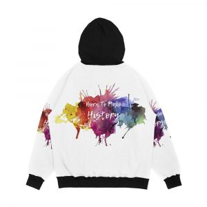 Alternative view of Born To Make History Watercolour 1 Men's All-Over-Print Hoodie