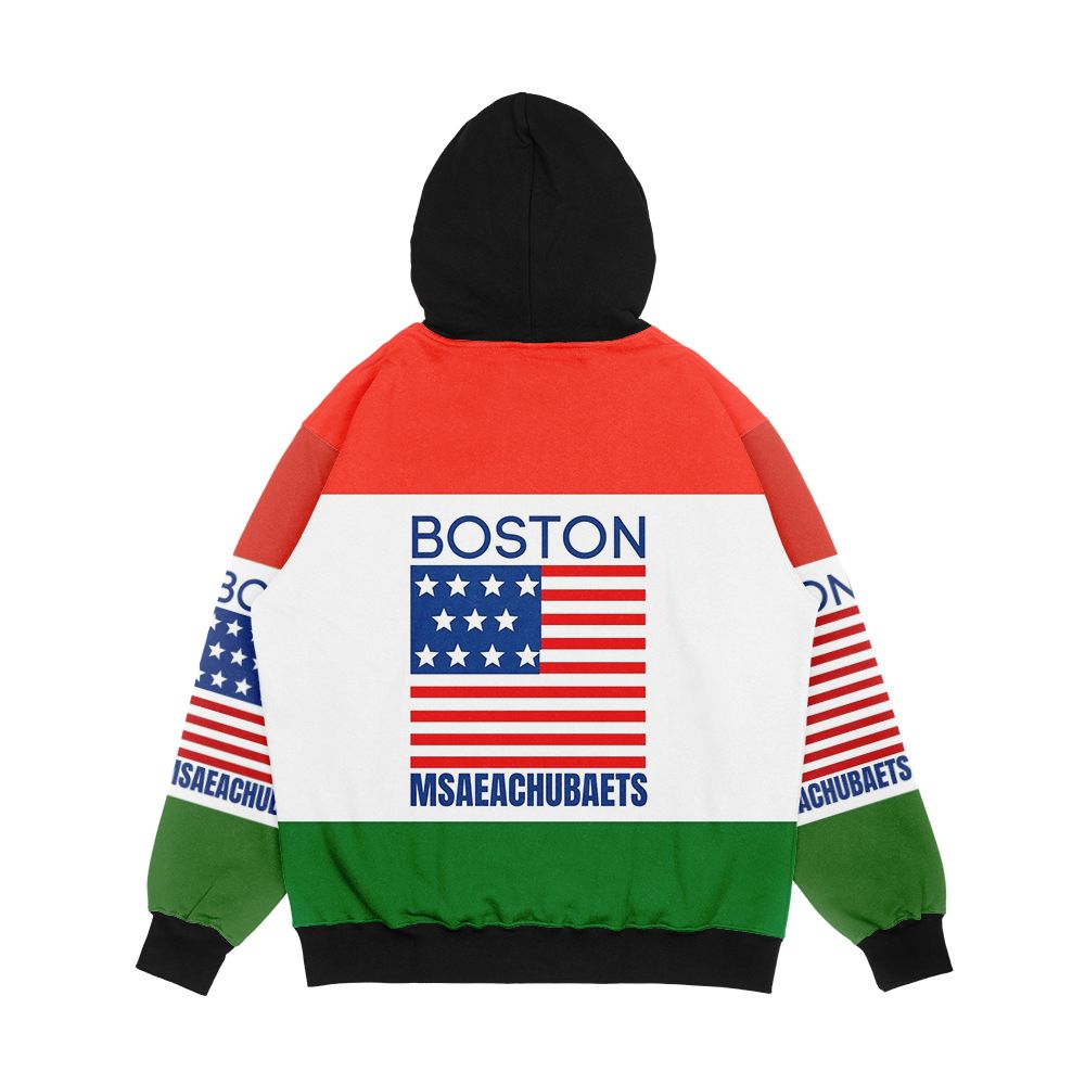 Boston Msaeachubaets Men's All-Over-Print Hoodie - Image 2