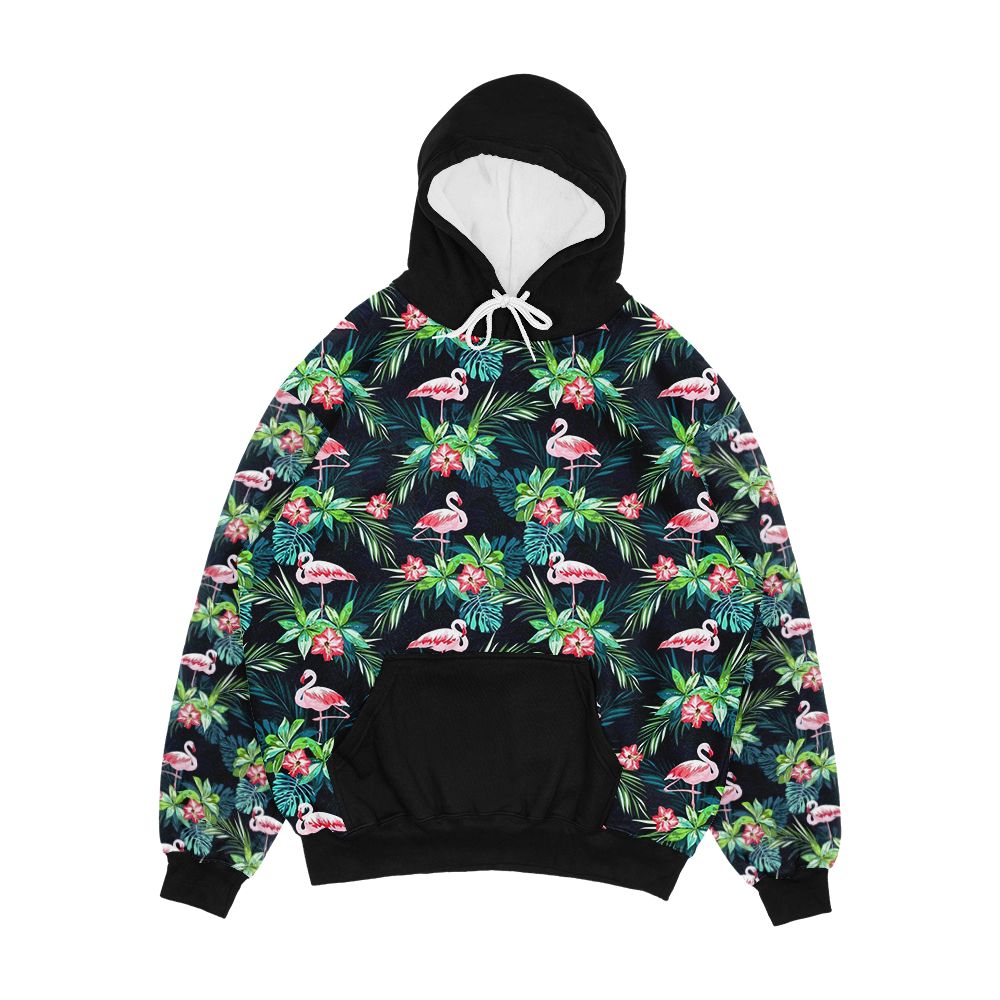 Bright Flamingos Men's All-Over-Print Hoodie