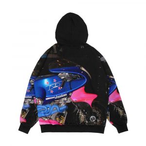 Alternative view of Britten Race Motorcycle Men's All-Over-Print Hoodie