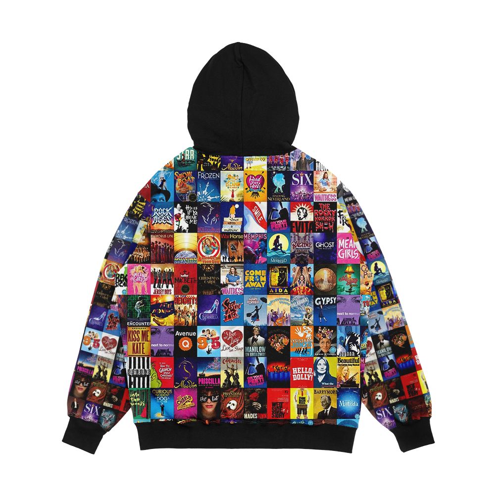 Broadway Theater Men's All-Over-Print Hoodie - Image 2
