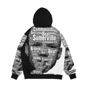 Alternative view of Bronski Beat Typeface In Black And White Men's All-Over-Print Hoodie