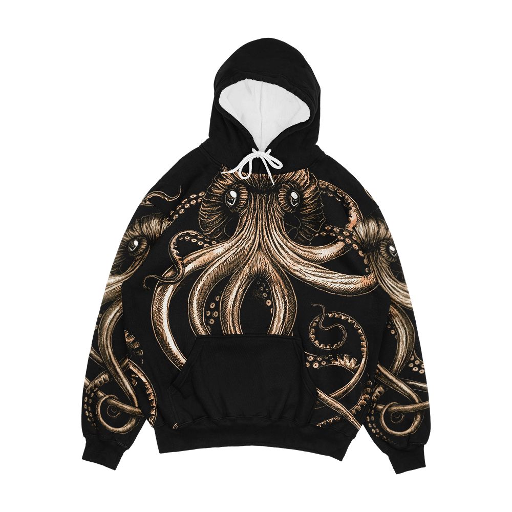 Bronze Kraken Men's All-Over-Print Hoodie