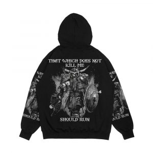 Alternative view of Bruenor Battlehammer Mithral Hall Dwarf Faerun Fourthpeak Frost Hills Men's All-Over-Print Hoodie