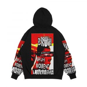 Alternative view of Bruh Moment Men's All-Over-Print Hoodie
