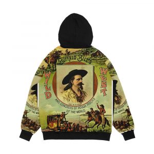 Alternative view of Buffalo Bill Wild West Show Men's All-Over-Print Hoodie