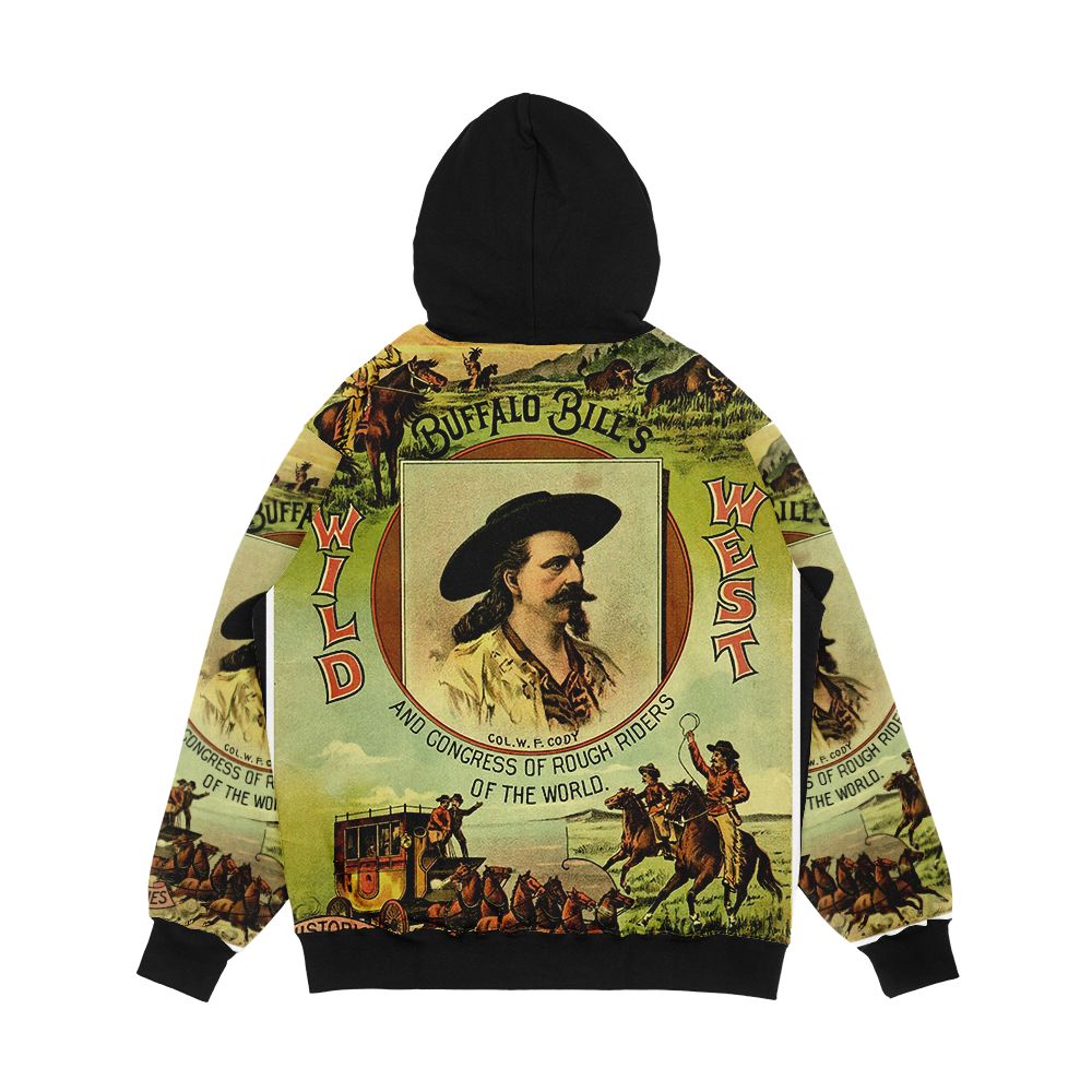 Buffalo Bill Wild West Show Men's All-Over-Print Hoodie - Image 2