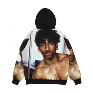 Alternative view of Buffcorrell Bedroom Buff Correll Men's All-Over-Print Hoodie
