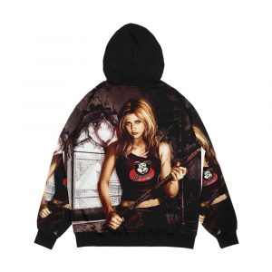 Alternative view of Buffy The Vampire Slayer Men's All-Over-Print Hoodie