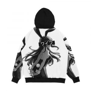 Alternative view of Bunny Girl Senpai Mai Sakurajima Waifu Men's All-Over-Print Hoodie