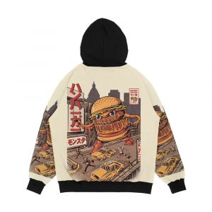 Alternative view of Burgerzilla Men's All-Over-Print Hoodie