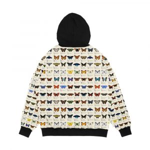 Alternative view of Butterflies Of North America Men's All-Over-Print Hoodie