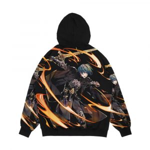 Alternative view of Byleth Male Sword Attack Men's All-Over-Print Hoodie