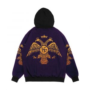 Alternative view of Byzantine Eagle Symbol Flag Men's All-Over-Print Hoodie