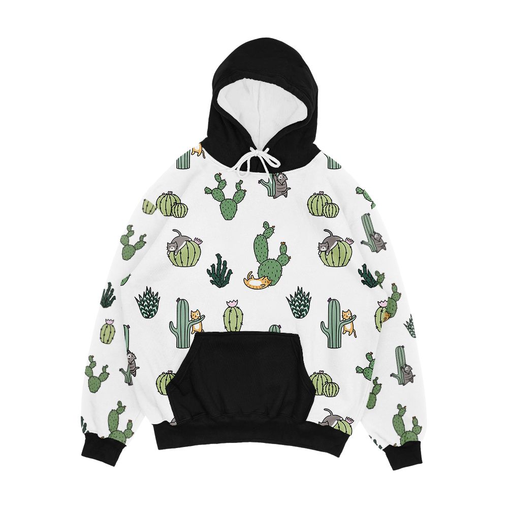 Cacti Cats Men's All-Over-Print Hoodie