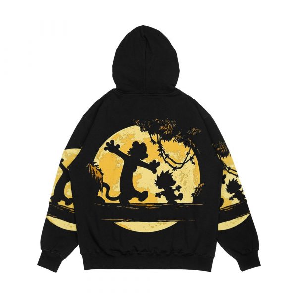 Calv And Hobb Shilloute 01 Men's All-Over-Print Hoodie - Image 2