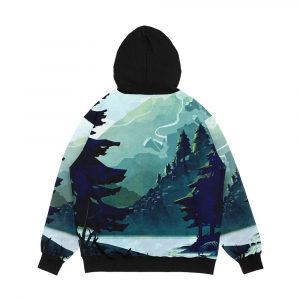 Alternative view of Canadian Mountain Men's All-Over-Print Hoodie
