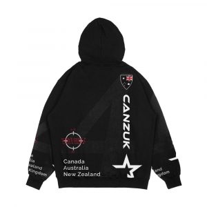 Alternative view of Canzuk Sports Design Men's All-Over-Print Hoodie