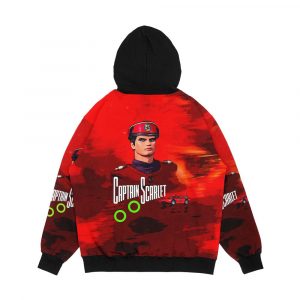 Alternative view of Captain Scarlet Drawing 1 Men's All-Over-Print Hoodie