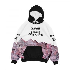 Caravan In The Land Of Grey And Pink Men's All-Over-Print Hoodie