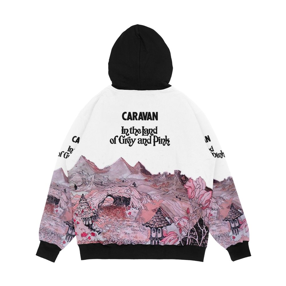 Caravan In The Land Of Grey And Pink Men's All-Over-Print Hoodie - Image 2
