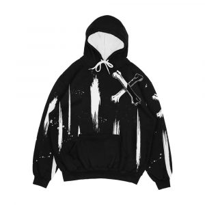 Carlos De Vil Descendants Black And White Brush Men's All-Over-Print Hoodie