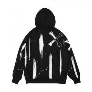 Alternative view of Carlos De Vil Descendants Black And White Brush Men's All-Over-Print Hoodie