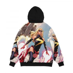 Alternative view of Carol Danvers Men's All-Over-Print Hoodie