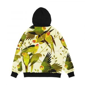 Alternative view of Carolina Parakeet Men's All-Over-Print Hoodie
