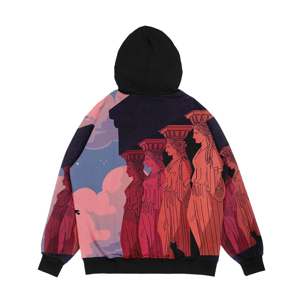 Caryatids At Dusk Men's All-Over-Print Hoodie - Image 2